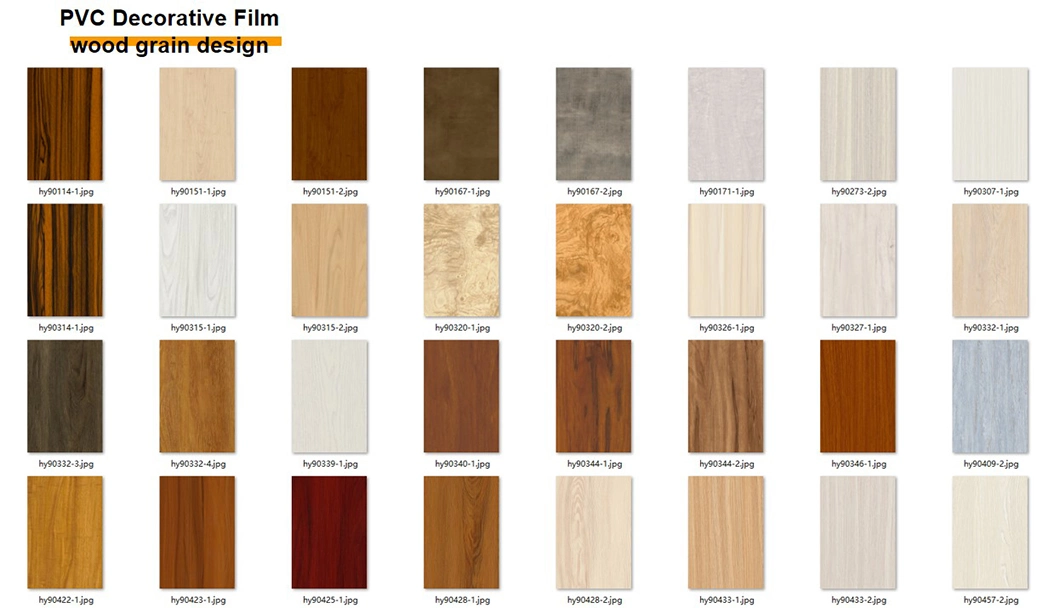 Wood Grain MDF Decorative Lamination PVC Foil for Panel Moulding